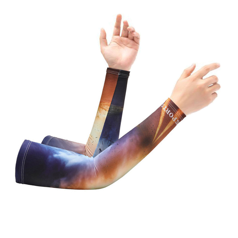 Picture of Outdoor Sun Protection Sleeves, Ice Sleeves, Transfer Printing, Beach Cycling, Driving, Fishing and Driving, Ice Silk Sleeves for Men and Women
