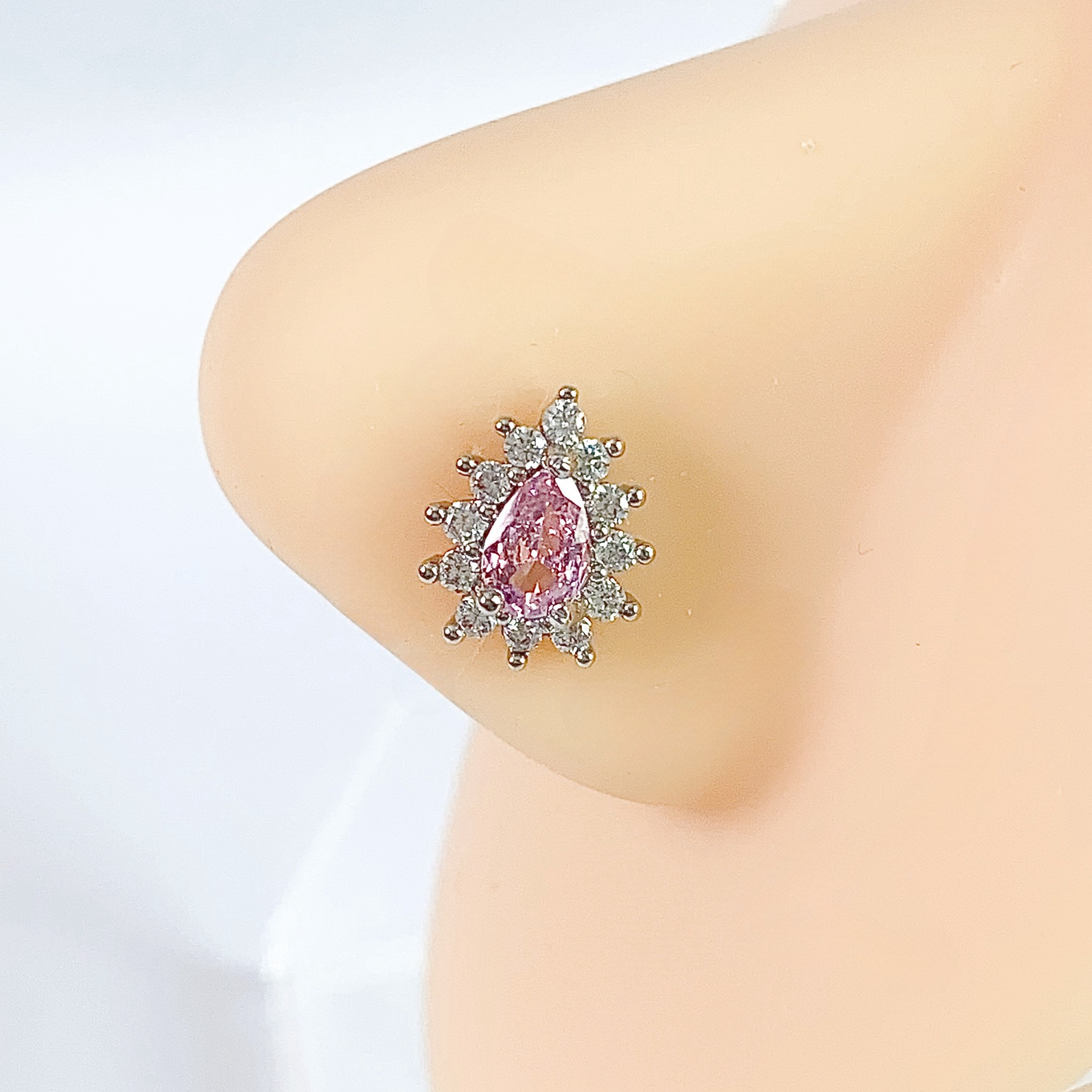 Picture of Cross-border nose nose nail water drop crown heart-shaped copper inlaid zircon European and American fashion high-end jewelry
