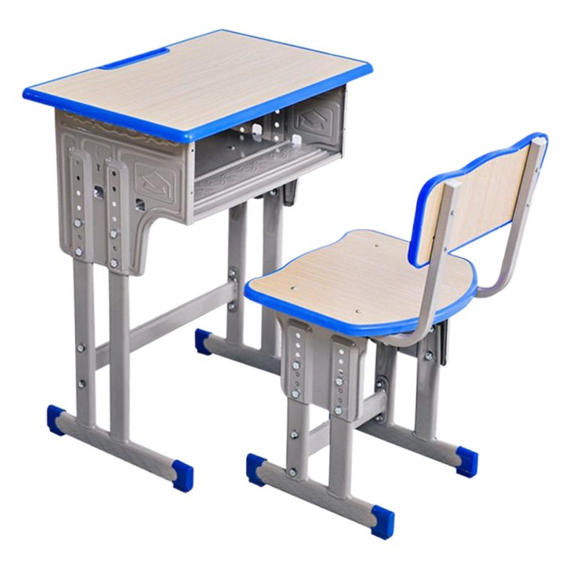 Primary and Secondary School Classroom Single Lift Desks and Chairs Children's Tutoring Training Class Learning Writing Desk Set