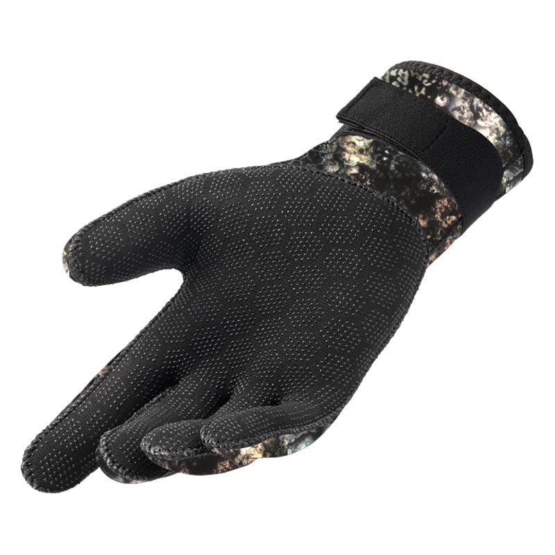 Qianxing 3/5mm Diving Gloves Anti-Slip Material Wear-Resistant Surfing Anti-Thorn Anti-Cut Fish Catching Equipment Winter Swimming Snorkeling Gloves