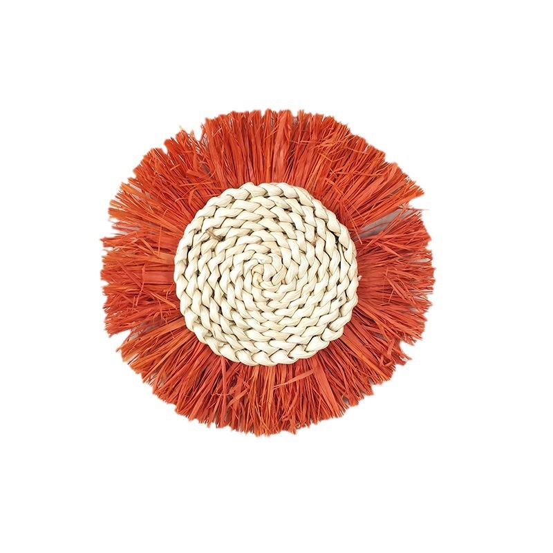 Picture of Pastoral Style Wall Decoration Handmade Straw Wall Decoration Background Wall Decoration Moroccan Style Decoration Sofa Bedside Hanging Decoration
