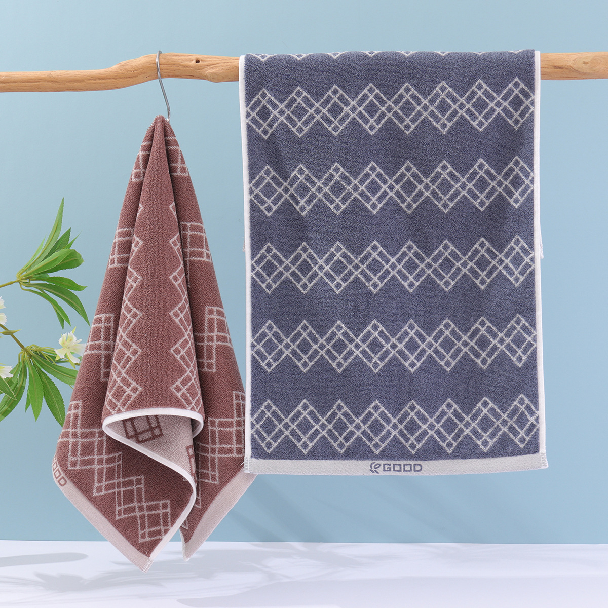 Picture of Gaoyang factory cotton European flower towel soft absorbent large face towel supermarket gift wholesale face towel household towel