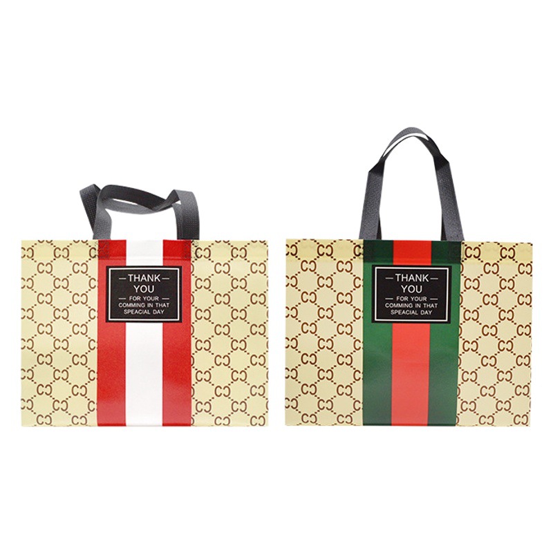 Ready-Made Non-Woven Tote Bags with Bottom and Sides for Clothing Shopping, Promotional Advertising, Laminated Non-Woven Bags for Clothes