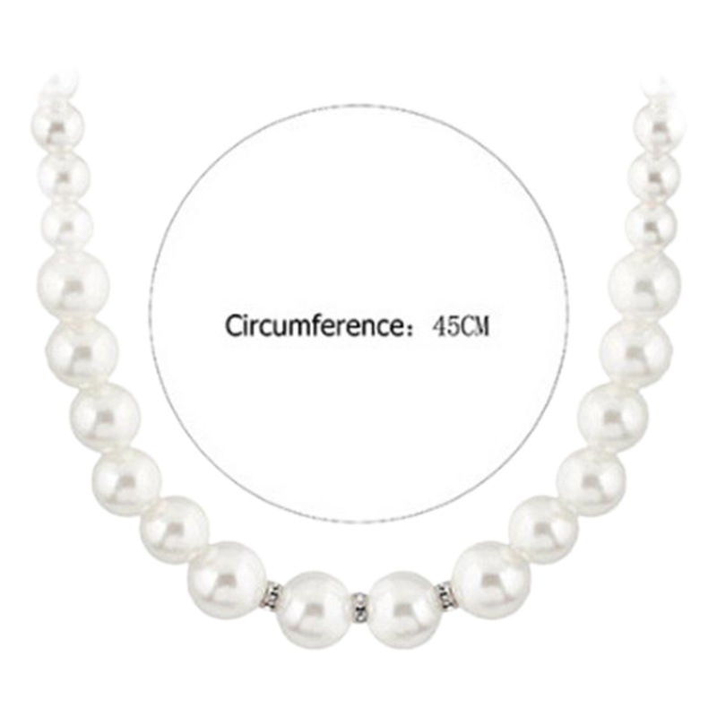 European and American Cross-Border Hot Selling Fashion Pearl Inlaid Diamond Crystal Necklace Earrings Bracelet Set Women's Bridal Necklace Batch