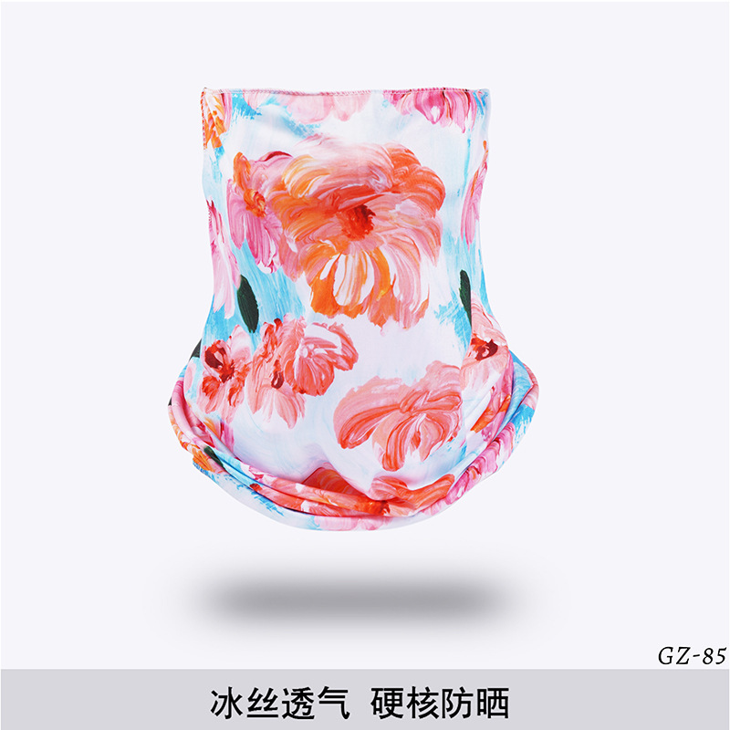 Picture of Outdoor ice silk mask changeable ear scarf men's and women's bicycle riding hood collar sun protection scarf summer