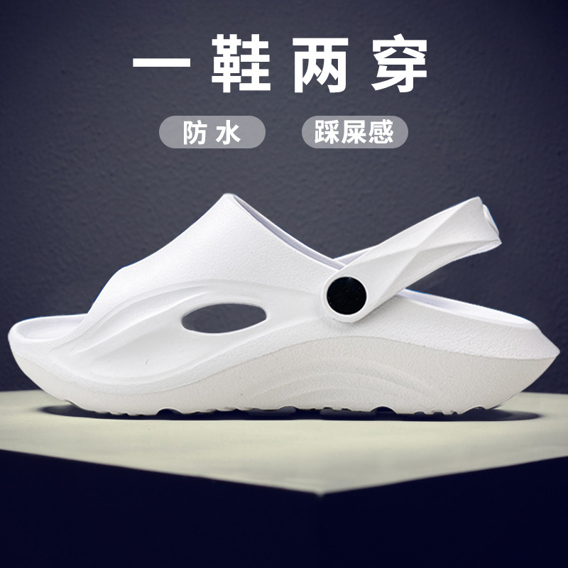 2025 Men's Slippers Cross-border Summer Sandals Non-slip Outwear Slippers Student Driver Driving Eva Slippers