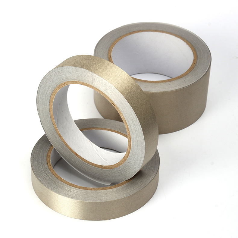 Picture of Factory Direct Supply of Silver Gray Plain Conductive Cloth Tape Single-Sided Anti-Radiation and Anti-Interference Emi Electromagnetic Shielding Conductive Tape