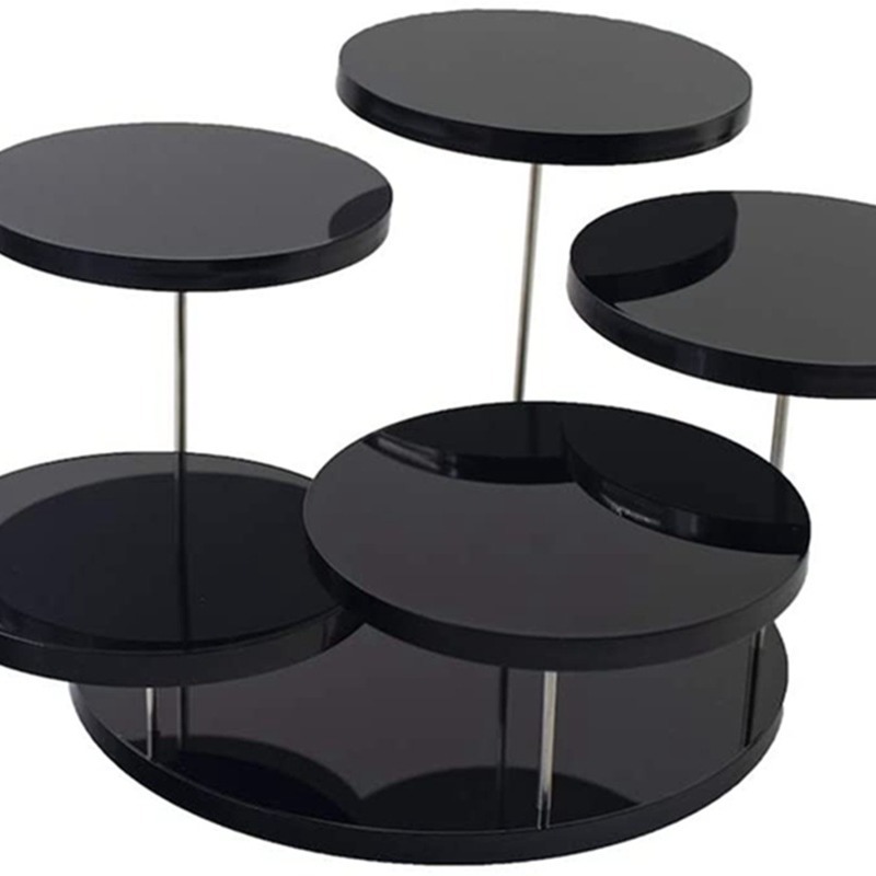 New Acrylic Ring Jewelry 5 Layer Round Jewelry Rotating Ring Display Stand Cupcake Display Stand