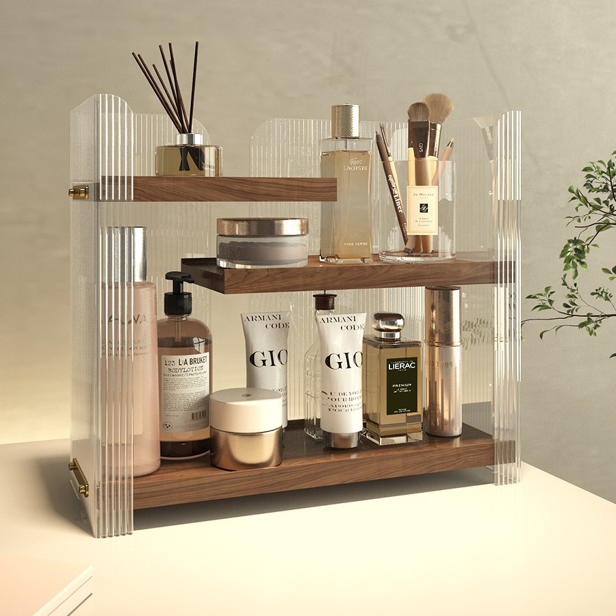 Advanced Cosmetic Storage Rack Desktop Wash Table Bathroom Acrylic Storage Fit Box Light Luxury Storage Rack