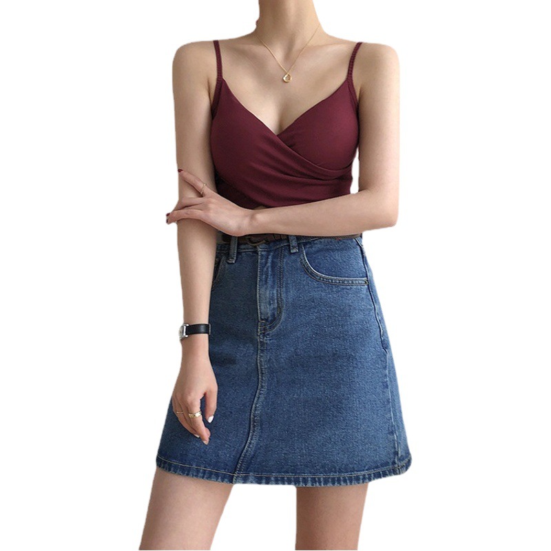 Sexy Outer Wear Beautiful Back Sling Girls' Strapless Vest No Steel Ring Sports Wrap Chest Seamless Inner Gathering Underwear for Women