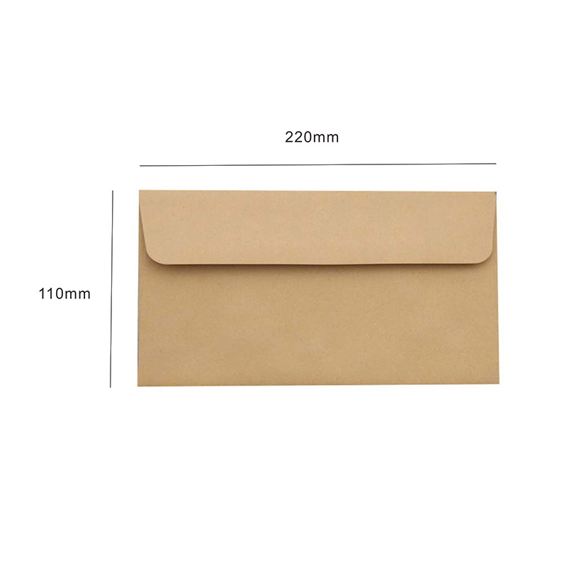 Picture of White Greeting Card Invitation Letter Wedding Invitation Envelope Thickened Plain Color Retro Western Style Invitation Card Kraft Paper Envelope Bag