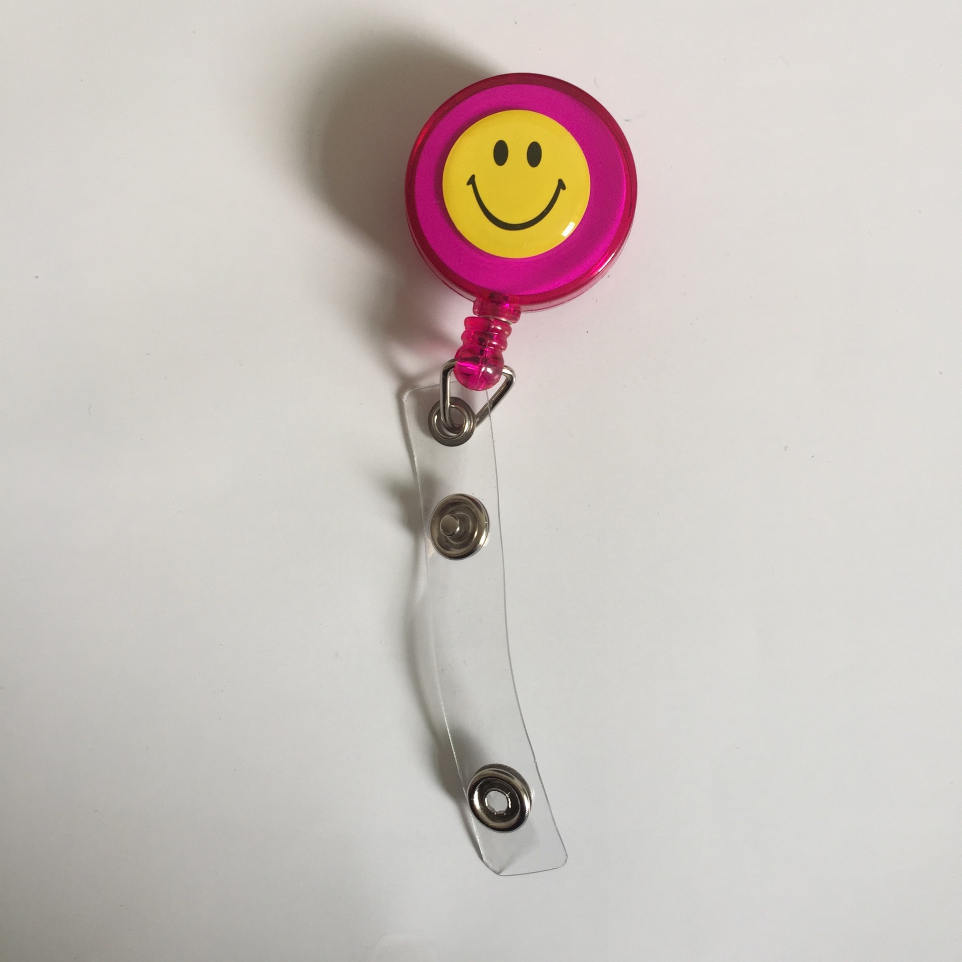 Picture of Factory wholesale LOGO smiley face easy pull buckle easy pull retractable buckle ID card set badge buckle key work card buckle