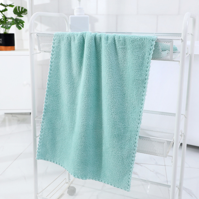 Picture of Coral Fleece Towel Plain Wash Face Towel Soft Absorbent Gift Household Not Easy to Send