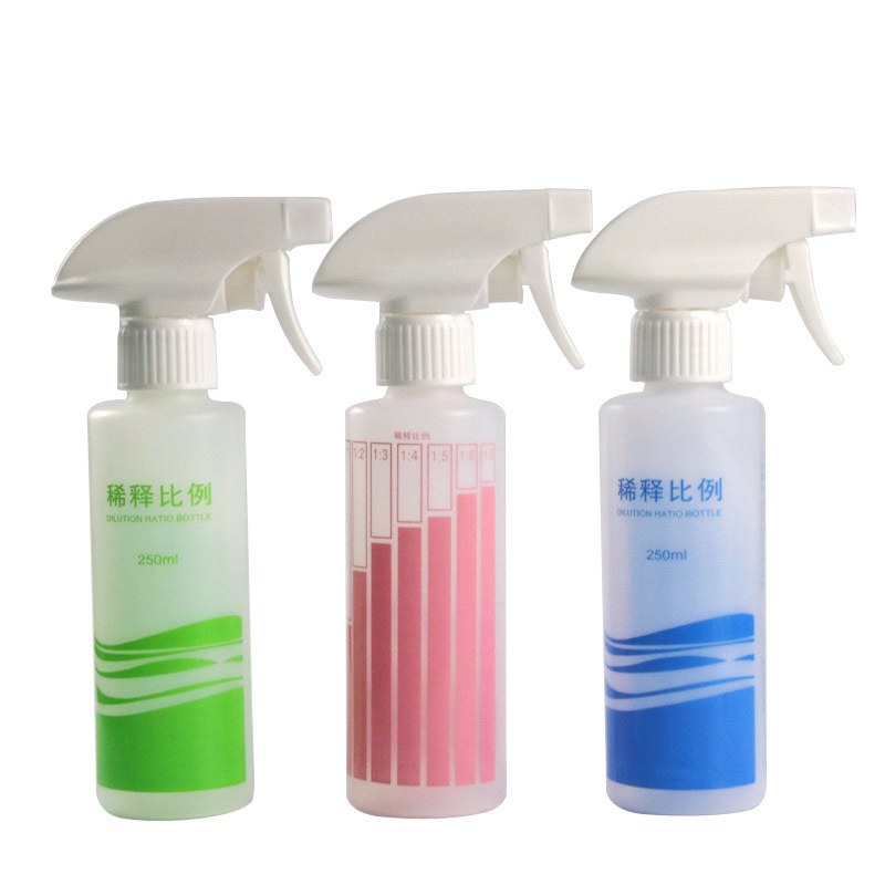 Home Care Housekeeping Cleaning Empty Bottle Dilution Spray Bottle Spray Bottle 250ml ml with Nozzle Ratio Plastic Empty
