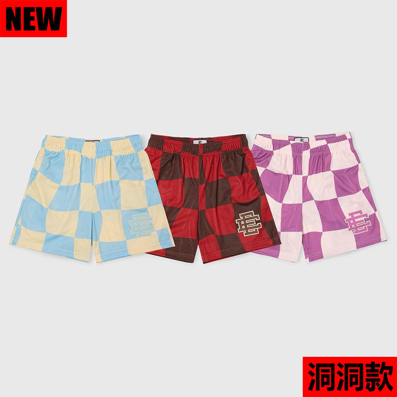 EE American Casual Shorts Fashion Brand Fitness Mesh Breathable Running Sports Four-point Basketball Beach Pants for Foreign Trade