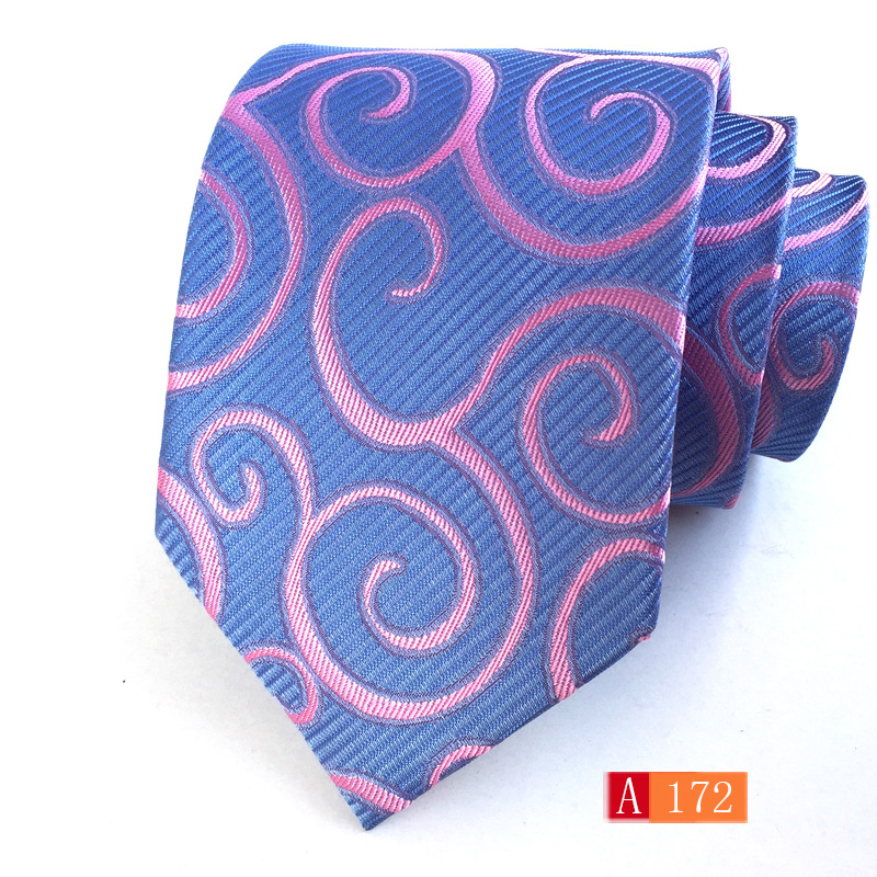 Picture of Source manufacturers polyester jacquard material men's tie big flower spike fashion tie in stock wholesale