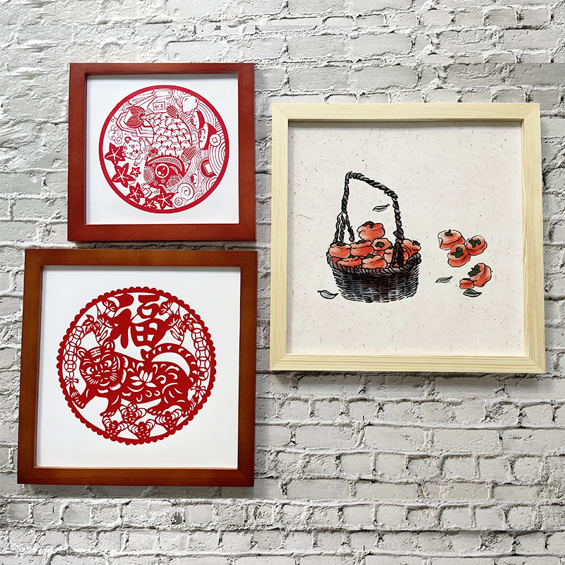Picture of Square photo frame family portrait creative couple commemorative gift table painting stick works Children's year-old inkpad frame