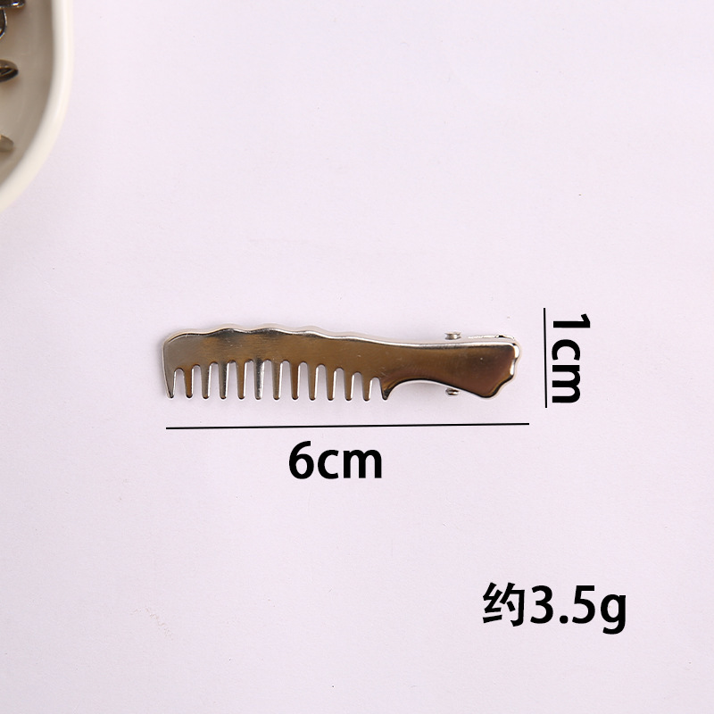 Picture of Y2g hairpin metal sweet cool bangs hairpin makeup hair accessories forehead broken hairpin simple clip 2023 new female