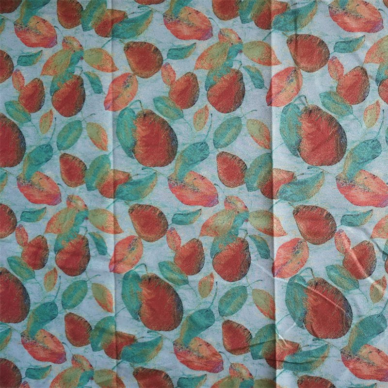 New Six Color Several Chenille Tropical Fruit Mango Jacquard Fabric Women's dress Dress Bag Clothing