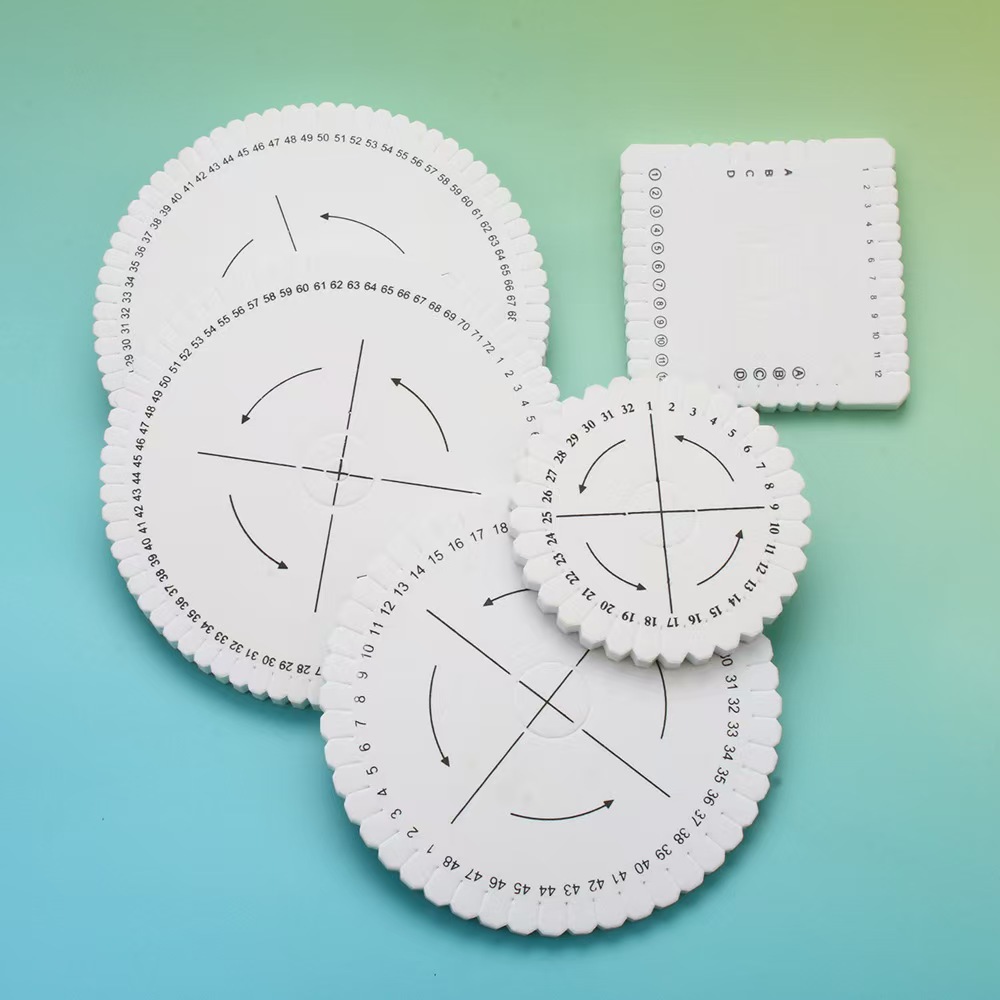 DIY Handmade EVA Foam Tool Bracelet Necklace Round Square Rope Knitter Foam Board Disc Knitter