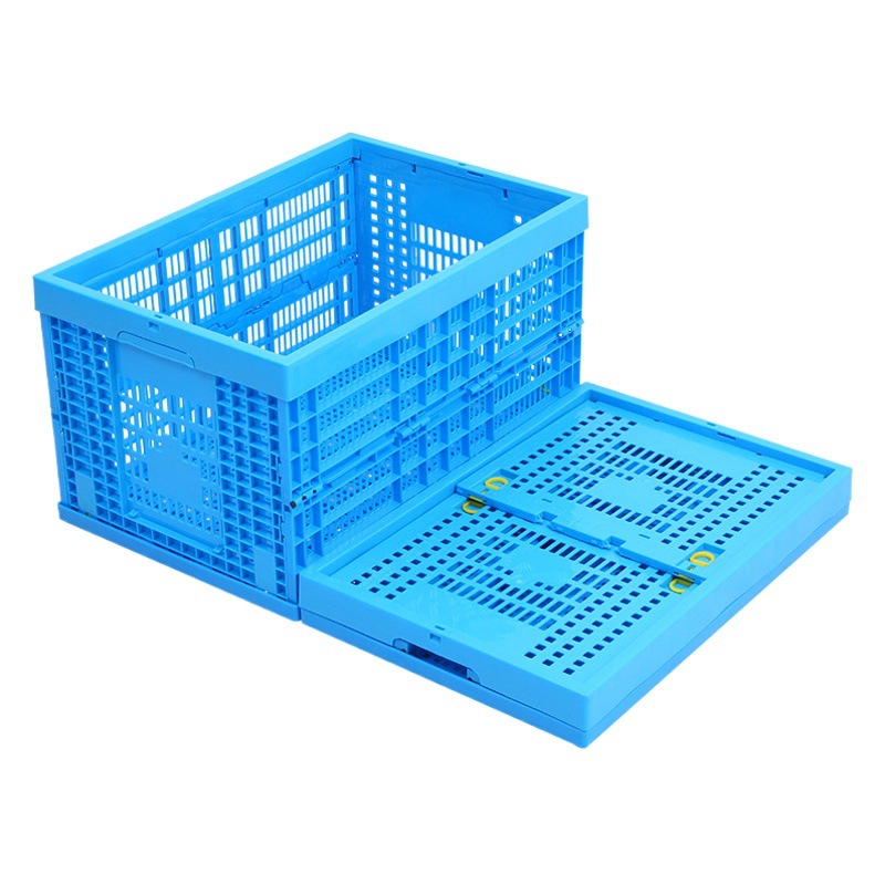 600-340 Folding Turnover Basket Large Foldable Vegetable Frame Fresh Fruit Folding Basket Logistics Transfer Basket
