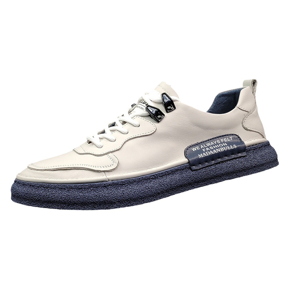 The first layer of leather board shoes men's trendy shoes European station men's shoes niche shoes leather boys Joker casual shoes wholesale