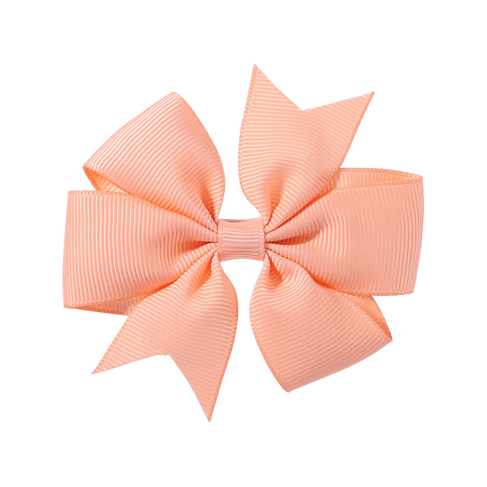 Picture of 53 Colors Amazon Hot Selling Six-Ear Pure Color Ribbed Fishtail Bow Hairpin Hair Accessories Kidsren's Headwear 564