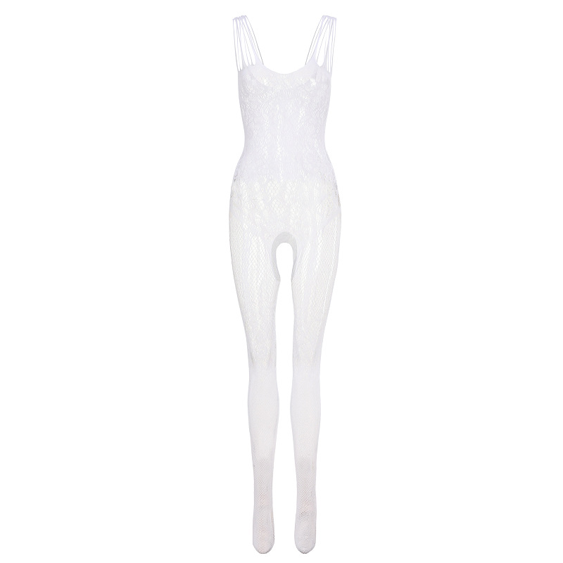 Picture of Benqian Sexy Lingerie, Sexy One-Piece Fishnet Dress, Pure Desire Suspender Uniform, Flirting Props, Tempting Hollow-Out Nightgown 8836