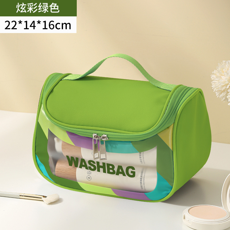 Picture of Waterproof Wash Bag Large Capacity Travel Cosmetic Storage Bag High-grade Sense Portable Transparent PVC Wash Bag for Women