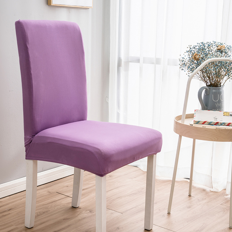 Picture of Cross-border plain milk silk elastic chair cover hotel restaurant half chair cover conference conjoined chair cover wholesale