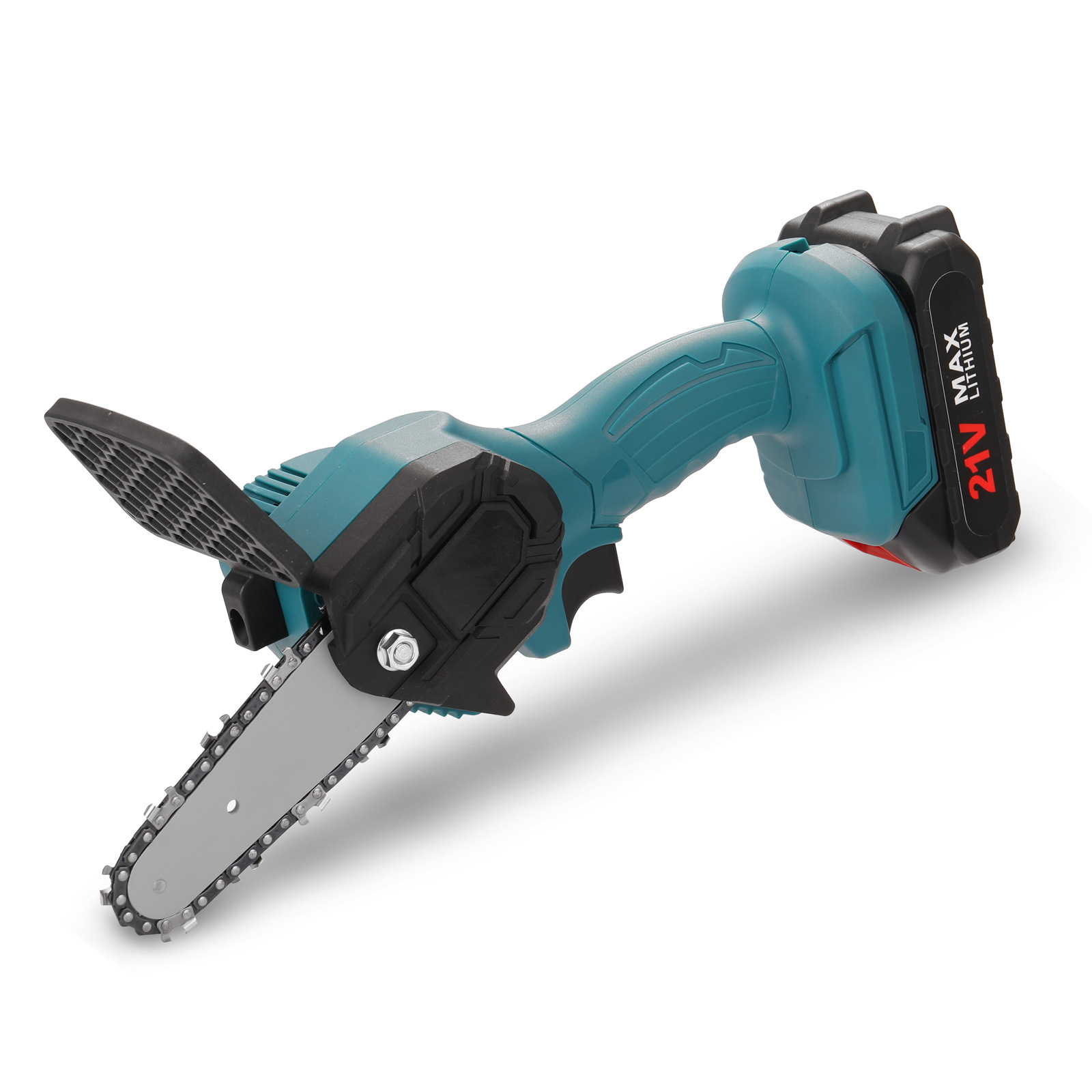 Picture of 4 Inch Electric Chain Saw Electric Saw Rechargeable Lithium Electric Saw Portable Electric Chain Saw Household Outdoor Wireless Small Saw Tree Cutting