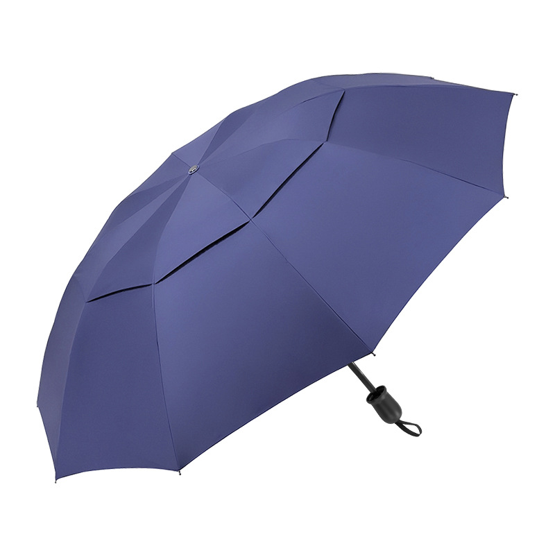 Picture of Umbrella Plus Size Three-Person Umbrella Double-Layer Windproof Vinyl Sunscreen Ten-Bone Foldableing Sunny and Rainy Dual-Use Printed Logo Sun Umbrella