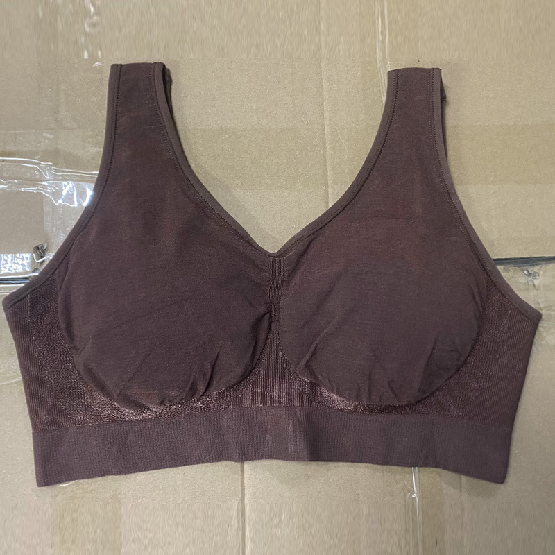 Picture of Factory direct supply cross-border explosions plus size bright silk small vest body shaping without steel ring bra women's big chest without trace