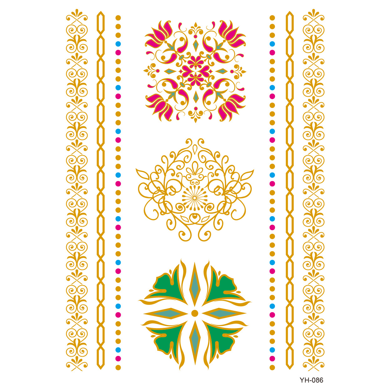 Picture of Bronzing tattoo stickers manufacturers in stock wholesale waterproof tattoo stickers fashion tattoo stickers
