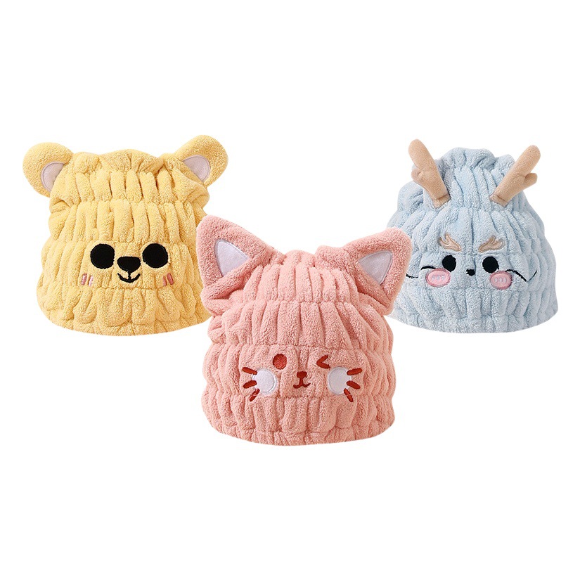 Drizzle Class A Children's Dry Hair Cap Baby Infant Newborn Cute Shower Cap Water Absorbent Popular New Headscarf