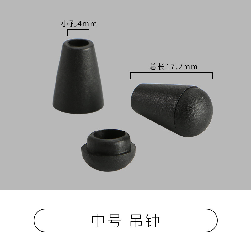 Picture of Manufacturer Plastic Adjustable Elastic Belt Spring Buckle with Rope Pig Nose Buckle Single and Double Holes Round Black Transparent Drawstring Buckle