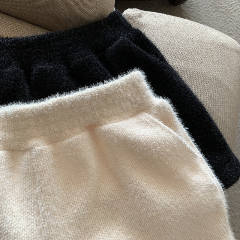 Mink Fleece Shorts Autumn and Winter Small High Waist Casual Pants Plush Fleece Shorts
