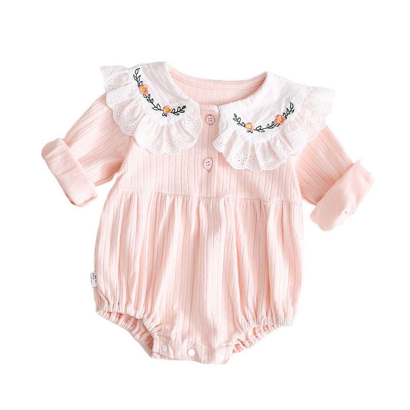 Picture of 2023 baby triangle sheath spring clothes baby girl romper romper newborn pajamas spring and autumn jumpsuit