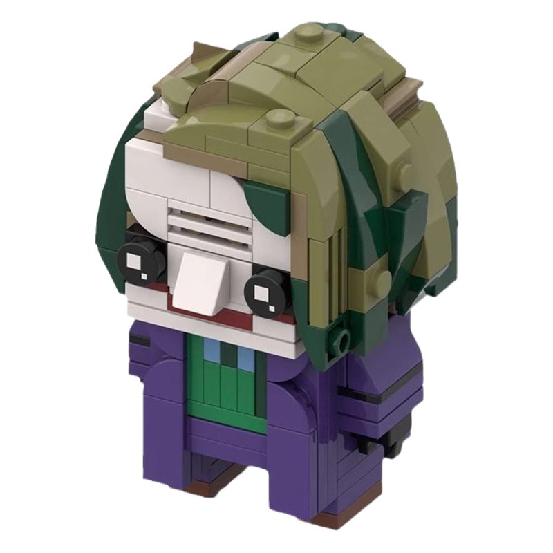 Compatible with Lego MOC domestic building blocks square head Batman trilogy creative clown style clothes assembly model