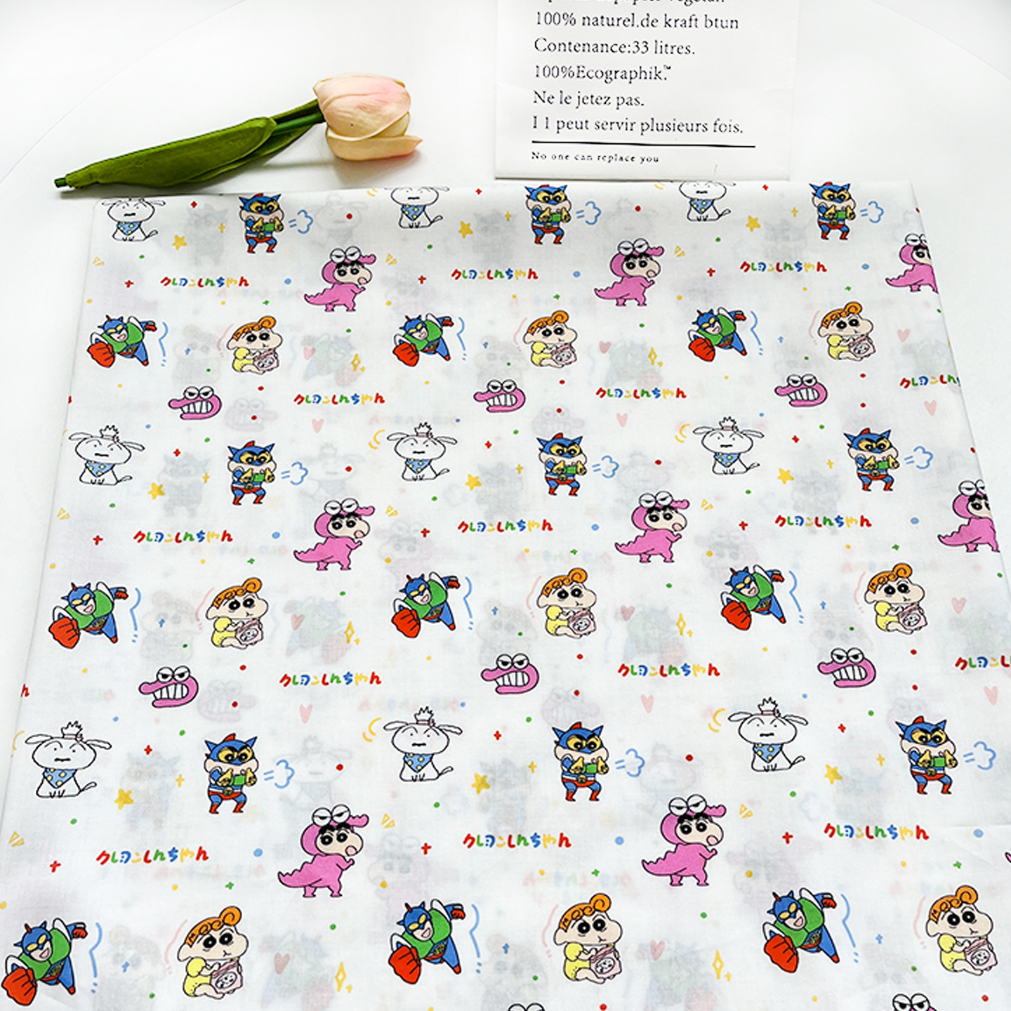 Crayon Shin-Chan Cotton 60 Count Poplin Digital Printing Fabric Clothing Women's Dress Shirt Skirt Fabric
