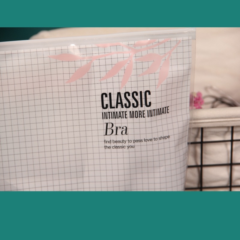 Picture of Bra packaging bag tube top beauty back bra zipper bag body shaping underwear integrated vest transparent bag horizontal pull bag