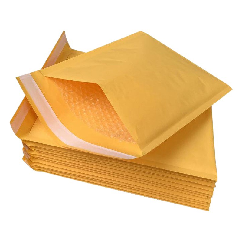 Spot Yellow Kraft Paper Bubble Bag Garment Packaging Bag Bubble Film Thickened Express Bubble Bag Bubble Envelope Bag