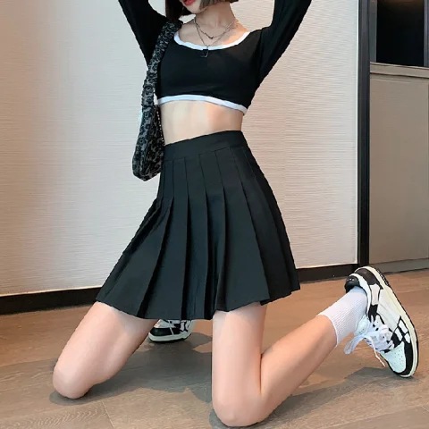 Picture of Narrow Wide-leg Pants Women's Autumn and Winter 2023 New High Waist Slimming Knitted Pose Loose Casual Sports Straight Pants