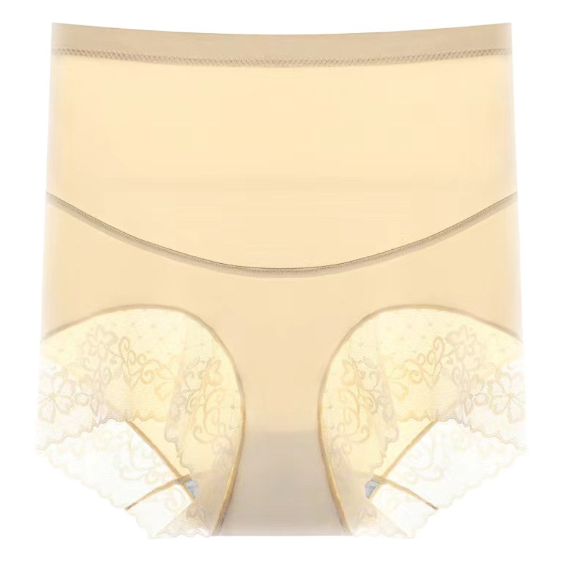 M-XXL High Waist Belly Pants Summer Thin Traceless Underwear Women's Belly Non-Hemming Body Shaping Hip Pants