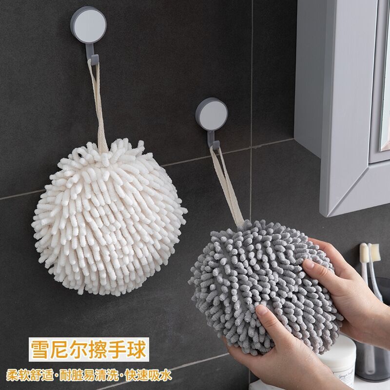 Chenille towel hanging quick-drying handball kitchen thickened absorbent cloth cute Japanese towel bathroom cloth