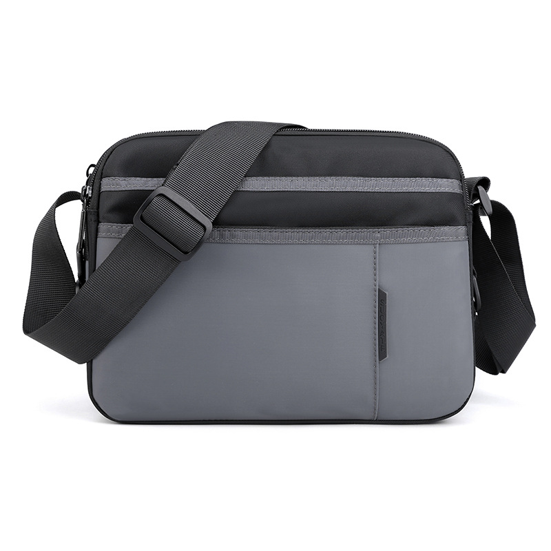 Picture of 2025 New Fashion Contrast Color Shoulder Bag Men's Oxford Cloth Messenger Bag Horizontal Business Casual Bag Travel Backpack Trendy