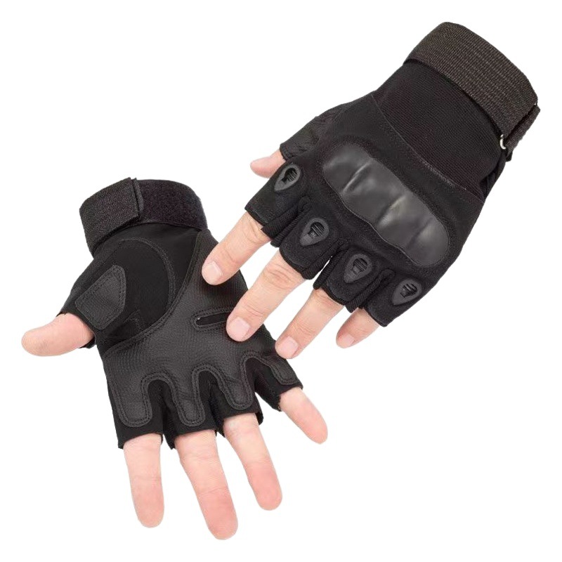 Tactical gloves half finger protective men's anti-slip wear-resistant military fans training combat riding outdoor anti-cutting gloves