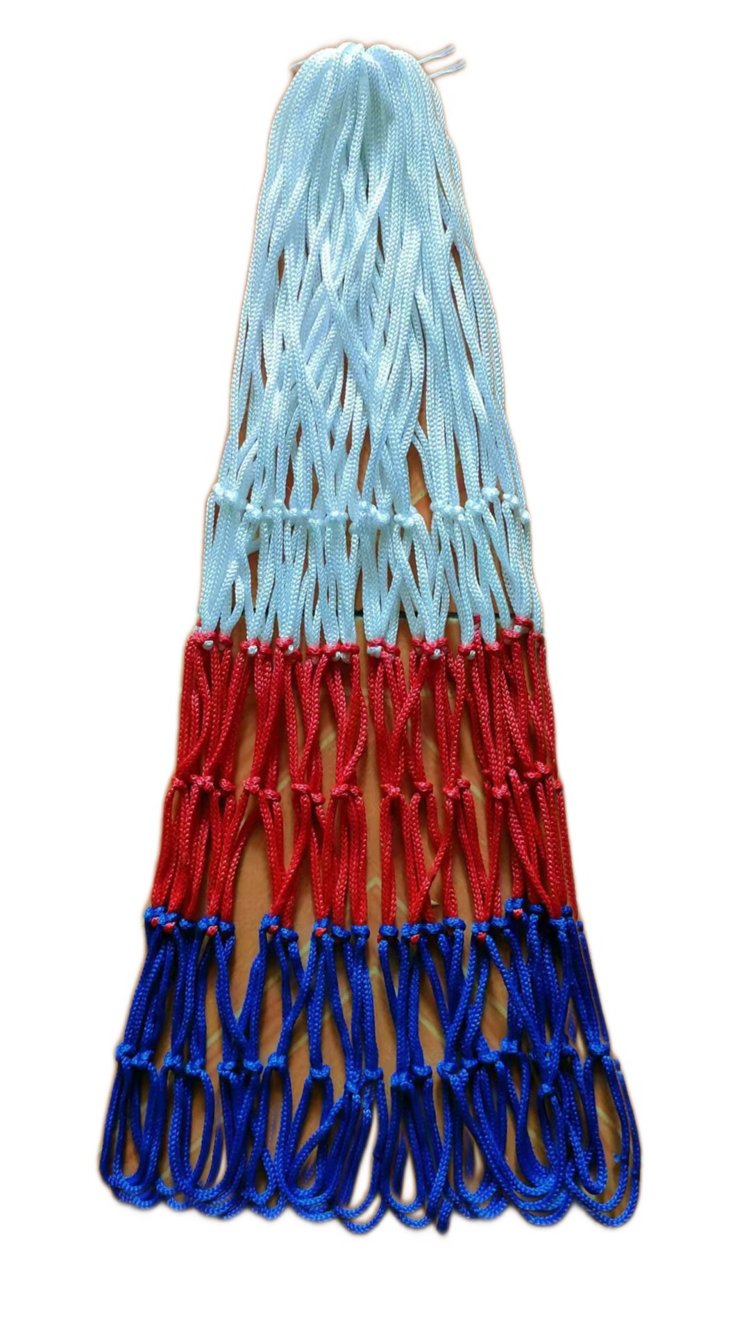 Picture of Three-color woven basketball net for indoor and outdoor activities and competitions. Detachable basketball stand. Net shot basketball frame net