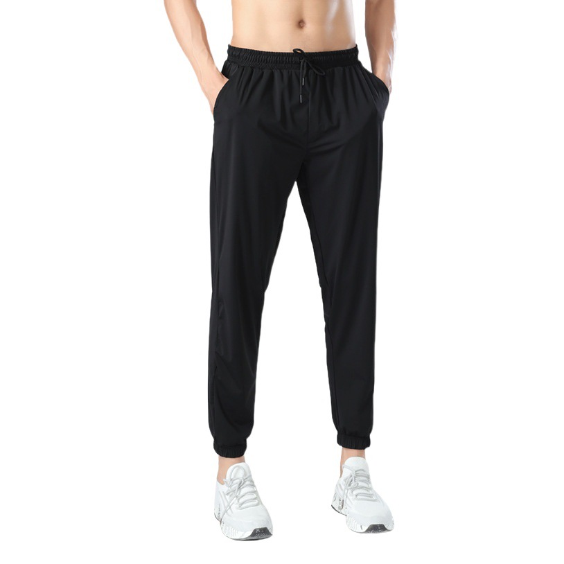 Nylon Ice Silk Men's Sports Pants Outdoor Drape Leggings Trousers Casual Quick-Drying High Elastic Pants Men's Sports Pants