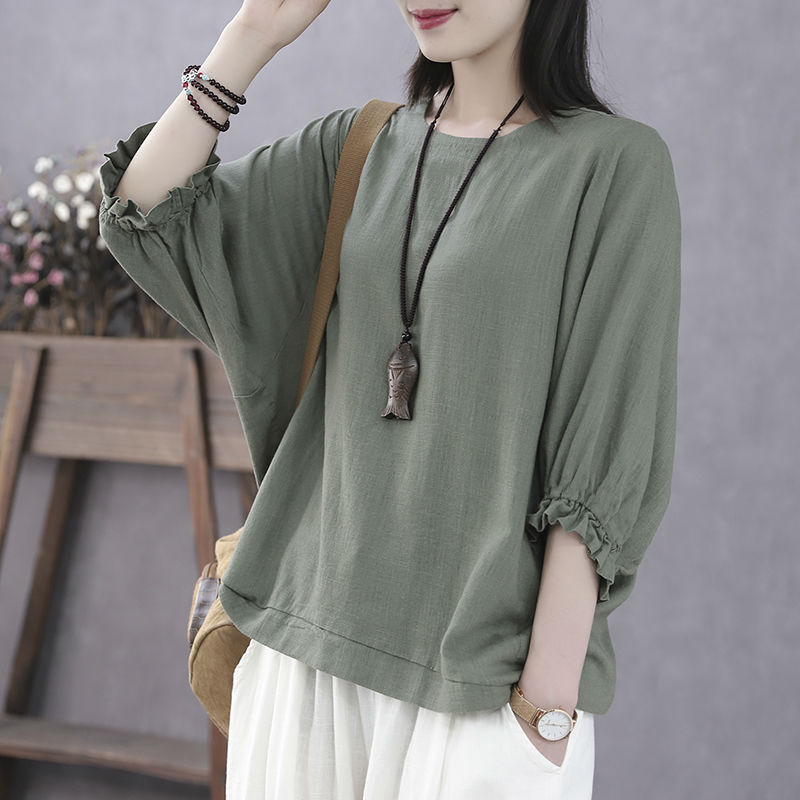 2025 Summer Super Hot plus size Women's chubby girl Summer Short Sleeve Belly Covering Slimming Casual Fashion Half Sleeve Women's Top